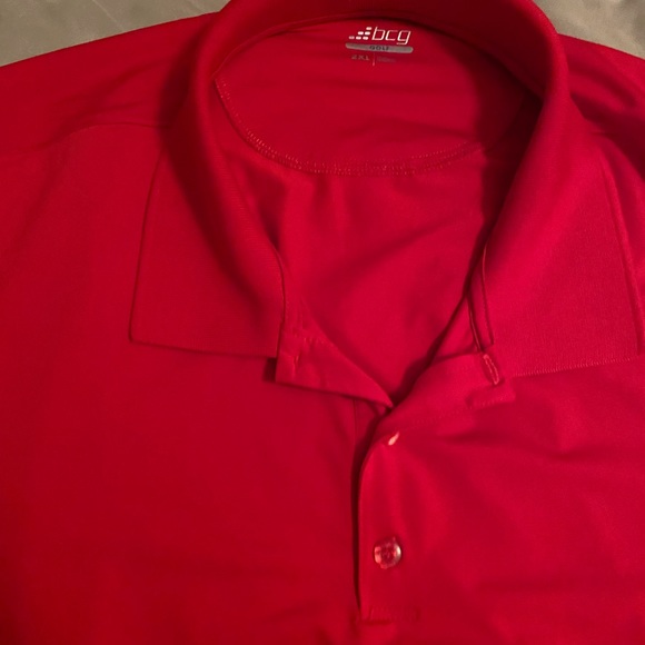 Plain Solid red golf polo shirt bcg 2xl performance wear - Picture 2 of 3